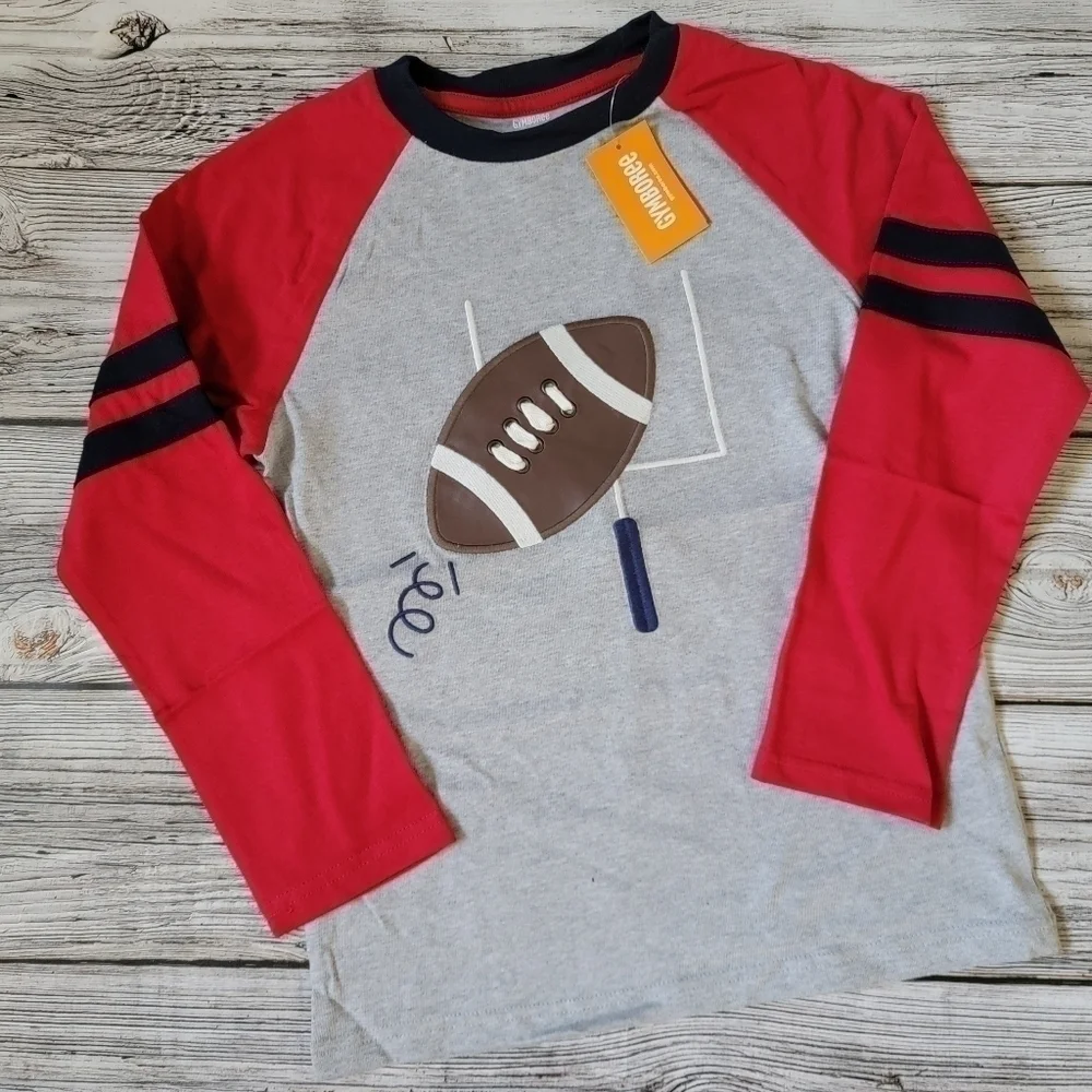 Gymboree Football Raglan Size 8 NWT